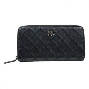 CHANEL Authentic Black Leather Wallet